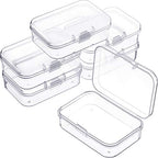 Jetec 6 Pieces Small Clear Plastic Storage Box, 2.5 x 1.7 x 0.8 Inch - size: 2.5 x 1.7 x 0.8 Inch