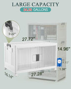 OlarHike 97QT Storage Bins with Lids for Closet, Garage, Shelves, 3 Pack - size: 97QT-White