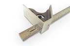 12” SAE Machinist Combination Square, Saddle Square, Stainless Steel Blade with 1/64", 1/32", 1/16" and 1/8" Markings, Hardened Aluminum Head LAS 12SS-12"