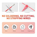 Nilight 120PCS/60 Pairs Red T-Tap Quick Splice Disconnect Wire Terminals - size: 120Pcs 22-16AWG