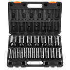 VEVOR Impact Socket Set, 1/2" 19 Piece Impact Sockets, Deep Socket, 6-Point Sockets, 1/2 Inches Drive Socket Set Impact 3/8 inch - 1-1/2 inch, Cr-V Rugged Construction, with a Storage Cage - size: 1/2" 19 PCS