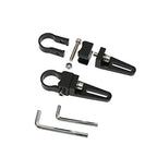 Universal-Fit 360° Adjustable 1.0" Tubular Clamp Light Mounts for Offroad LED Light Bar Easy Positioning on Trucks & SUV Tube Surface, High-Grade Light Weight Aluminum, Black Sleek Finish, 2 PCS Set - size: 1"(25mm)