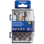 Dremel 727-01 Sanding & Grinding Rotary Tool Accessory Kit with Case, 31-Piece – Includes Grinding Stones, Sanding Bands, Cut-Off Wheel and Mandrel - style: New Model