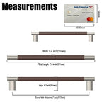 Brown & Nickel Knurled Cabinet Handles Kitchen Pulls 7 Inch 10 Pack - color: Brown and Nickel, size: 7" Hole Center