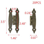 T Tulead H-Shape Cabinet Hinges Bronze Door Hinge 3.5"×1.46", 20PCS - color: Bronze-20pcs