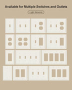 2-Pack Zinc Alloy Combo Toggle/Duplex Light Switch Cover Plate - color: Light Almond, size: 1 Toggle/1 Duplex 2PK