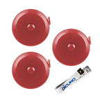DiCUNO 3-Pack Soft Retractable Measuring Tape, 60-Inch 1.5 Meter, Red - color: Red*3pcs
