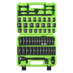 Reniteco 56-Piece 3/8" Drive Socket Set, SAE 5/16"-3/4", Metric 8-22mm, Cr-V - size: 3/8"-56 PCS