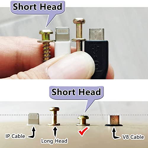 50Pcs Double-Headed Wall Screw Anchors Picture Hooks -Gold Bear Claw Screws - size: Color Zinc