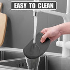 Silicone Dough Scraper with Metal Core Flexible Bowl Scraper Bread Baking - color: Dark Gray