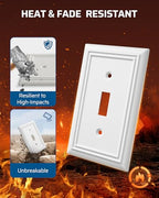 DEWENWILS Single Toggle Wall Plates, White Metal Light Switch Cover Plates - color: White, size: 1 Toggle 2PK