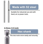 aiyun 12-Piece Security Bits Screwdriver Set Star Driver Bit (50mm) - size: 50mm Length (T5-T40)