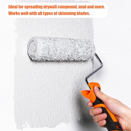 5pcs 9" Drywall Compound Roller Covers, Shed-Resistant Drywall Mud Roller - color: 5pcs