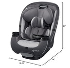 Safety 1st Grow and Go All-in-One Convertible Car Seat, Rear Facing, 5-40 lbs, Forward Facing (30–65 lbs), High Back Booster Seat 40-100 pounds, Iron Frost - color: Iron Frost, style: Original