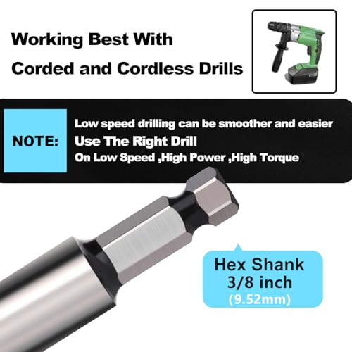 1-1/8" X 11.8" Auger Bit for Wood, 28x300mm Hex Long Auger Drill Bit - size: 1-1/8" (28mm)diameter, style: 11.8 inch / 300mm Length
