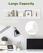 4 Pack 17 x 8 Inch Slatwall Shelves, White - style: 4 Pack White