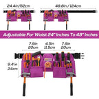 19 Pocket Tool Belts - Gardening Belt with Quick Release Buckle,Adjustable Utility Belt,Work Apron for Men and Women,for Gardening,Electrician,Carpenter,Construction Tool Belt,Gifts (Purple)