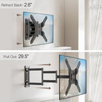 ELIVED 29.5in Long Arm TV Wall Mount for 26-60" TVs, VESA 400x400, 77 Lbs - size: Indoor Arm: 29.5"