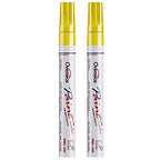 Overseas Yellow Paint Pens Permanent Markers, 2 Oil Based Paint Makrers - color: Yellow