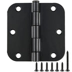 TDCHINGES Rounded Door Hinges Matte Black 3.5" Standard Hardware 36 Pack - color: Matte Black-Rounded, size: 36 Pack-no squeak