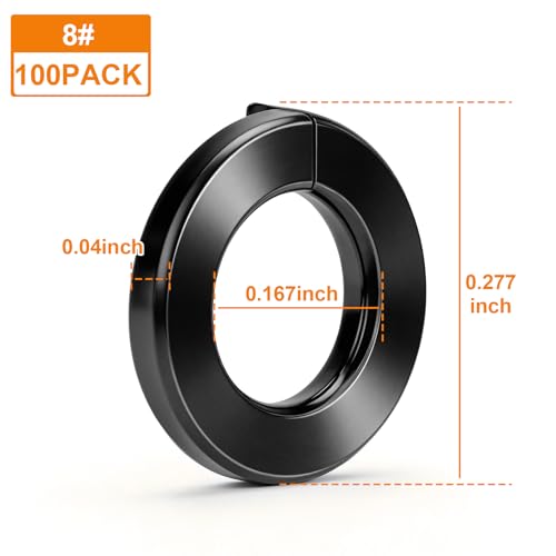 100Pcs 8# Spring Lock Washer, Black 304 Stainless Steel - color: Black, size: 8#
