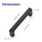 Ravinte Matte Black Square & Solid Cabinet Handles,3-3/4 Inch,15 Pack - size: 3-3/4 Inch Hole Center