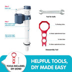 Upgraded 3-Inch Toilet Flusher Replacement Kit- Fits Most Brands - size: 3" Tank Outlet Diameter