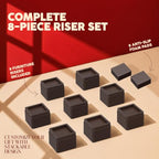 Utopia Bedding Adjustable Bed Risers 3 Inch, Brown, 8-Pack - color: Brown, size: 3 Inch (Pack of 8)