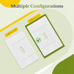 TG Mid-Size Screwless Toggle Light Switch Cover Plate, 1 Pack, White - color: Gold, size: 1 Gang