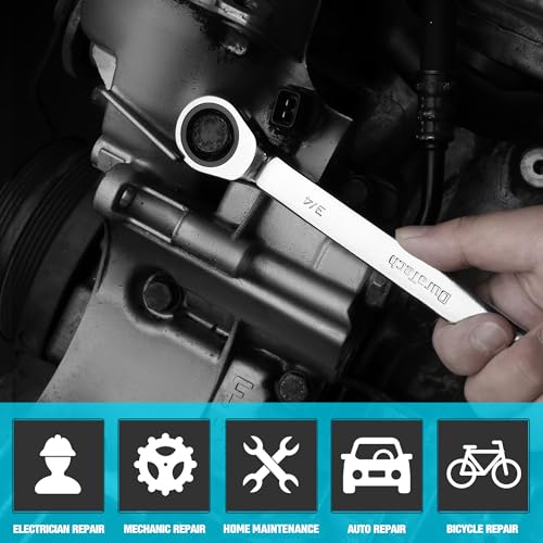 DURATECH 3/4" Ratcheting Combination Wrench, SAE - size: 3/4"