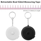 2PCS Keychain Measuring Tape for Body,60 Inch/1.5M Dual Sided Tape Measure