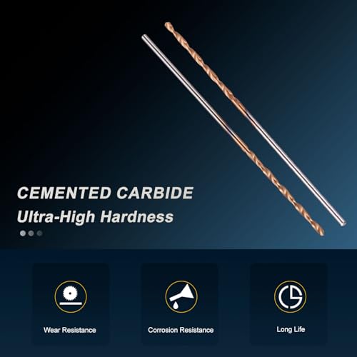 PATIKIL 1.1mm Drill Bit Carbide for Stainless Steel Hard Metal 130° 10 Pack - size: 1.1mm