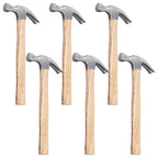 LEXININ 6 Pcs 16oz Claw Hammer, Carpenter Hammer with Wood Handle for Nail Removal Home Use