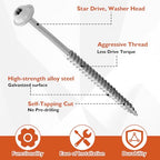 Frienda 2 Pound White Cabinet Screws Bulk #10x3'' Approx. 150 Pcs - color: Silver, size: #10x3 Inch