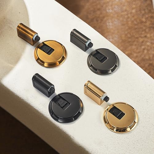 Magnetic Door Stopper, Windproof Floor Door Stop, 1 Pack - color: Matte Brown Bronze