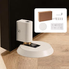 PANALI Windproof Door Stopper, Brass Mechanical Door Stop, 1 Pack, White - color: White