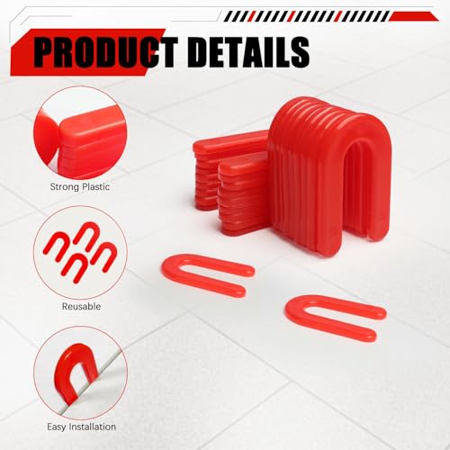 1000 Horseshoe Tile Spacers, 1/8-Inch U-Shaped Plastic Spacers for Tile Leveling System Floor Wall Tile Installation - size: 1/8"-1000 Pcs
