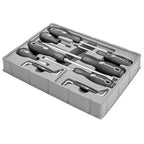 Ingersoll Rand 9-Piece Screwdriver Set, Slotted (1/4"x1.5", 1/4"x4", 5/16"x6"), Phillips (#2x1.5", #2x4", #3x6"), Offset (3/16"x#1, 1/4"x#2) – SVCM Steel, Magnetized Tips, Hex Bolsters – 752059X - style: Screwdriver