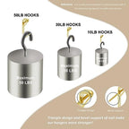 200Pcs Picture Hanging Kit with Nails & Hooks 10/30/50lb for Drywall - style: Gold