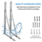 YUMORE 18 Inch Shelf Bracket, Heavy Duty L Bracket, 2 Pack - size: 18"(Soild)