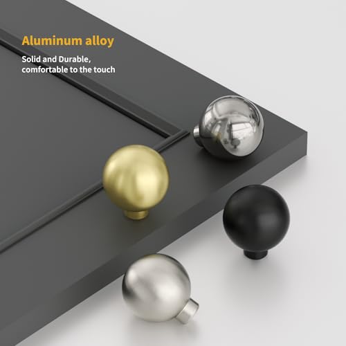 Goldenwarm 10 Pack Gold Cabinet Knobs Kitchen Knobs for Cabinets - color: Brushed Gold