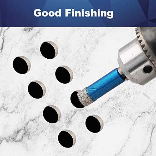Diamond Drill Bit - BRSCHNITT 1/4 1/4 5/16 3/8 inch Masonry Drill Bits Set for Porcelain Tile Ceramic Stone Granite Marble,Hex Shank Diamond Hole Saw Drill Bit(5pcs/Pack). - size: 6/6/8/10mm+6mm