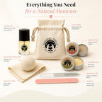 Natural Nail Kit | Nail Buffer and Shine Kit with Cuticle Oil, Nano Glass Nail File, Chamois Cloth, Wool Buffing Ball, Buffing Paste & Finishing Wax for Natural Nails | At Home Manicure - style: Complete kit