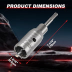 Professional 1-9/16" (40mm) Concrete Hole Saw 110mm SDS Plus & Dust Bag - size: 1-9/16" (40mm)