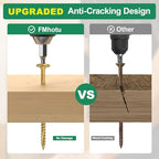 8 Inch Heavy-Duty Outdoor Deck Screws - size: #14 x 8"