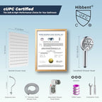 Hibbent All Metal cUPC Certified High Pressure Rainfall 10'' Shower Head - color: Chrome, style: Square 10''