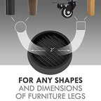 2X2 Round Rubber Caster Cups, Non Slip Furniture Pads - 4 Pack - color: Black, size: 2” 4pcs