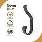 bussdis Coat Hanger Wall Mount 8-Pack - Wall Hooks for Hanging Heavy Duty - color: Black, size: 8 Pack