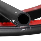3/4"×3/4" D-Shape Weather Stripping 8FT Bulb Seal Gasket Strip - size: 8 Feet