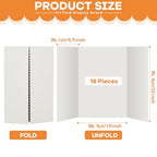 Ctosree 18 Pcs 22 x 38 Inch Tri Fold Poster Board Bulk for Display, White - color: White, size: 22 x 38 inch